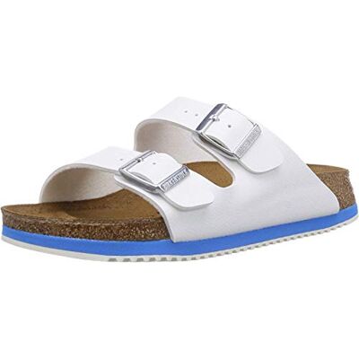 Birkenstock Sandales Arizona Super Grip Birko-Flor, Blanches, Normales, Pointure 40 230124-40 (Mules Basses, Chaussures à Deux Boucles, Chaussures Professionnelles Birki Arizona, Pantoufles) - Publicité Birkenstock Sandales Arizona Super Grip Birko-Flor, Blanches, Normales, Pointure 40 230124-40 (Mules Basses, Chaussures à Deux Boucles, Chaussures Professionnelles Birki Arizona, Pantoufles) - Publicité