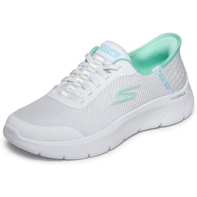 Skechers Chaussures à Enfiler GO Walk Flex Grand Entry pour Femme, Bordure Textile Blanc Menthe, 41 EU - Publicité Skechers Chaussures à Enfiler GO Walk Flex Grand Entry pour Femme, Bordure Textile Blanc Menthe, 41 EU - Publicité