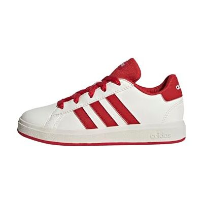 Adidas Grand Court Lifestyle Chaussures de Tennis à Lacets Unisexe, Blanc cassé, Noyau Rouge collégial, Noir, 38 EU - Publicité Adidas Grand Court Lifestyle Chaussures de Tennis à Lacets Unisexe, Blanc cassé, Noyau Rouge collégial, Noir, 38 EU - Publicité