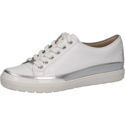 CAPRICE Baskets Basses Femme en Cuir avec Lacets, Blanc (White Comb), 37 EU - Publicité CAPRICE Baskets Basses Femme en Cuir avec Lacets, Blanc (White Comb), 37 EU - Publicité
