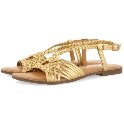 GIOSEPPO AIDONE Sandales plates pour femme Or foncé 37 EU, Doré foncé, 37 EU - Publicité GIOSEPPO AIDONE Sandales plates pour femme Or foncé 37 EU, Doré foncé, 37 EU - Publicité