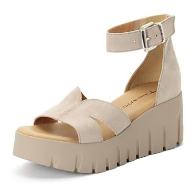 Tamaris sandale femme à talon compensé beige 37 EU - Publicité Tamaris sandale femme à talon compensé beige 37 EU - Publicité