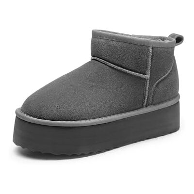 DREAM PAIRS Bottes de Neige pour Femmes Classiques Botte de Hiver Confortable et Chaud Mini-Bottes à Plateforme FuzzyClassic,Size 41.5,Gris,SDSB2427W - Publicité DREAM PAIRS Bottes de Neige pour Femmes Classiques Botte de Hiver Confortable et Chaud Mini-Bottes à Plateforme FuzzyClassic,Size 41.5,Gris,SDSB2427W - Publicité