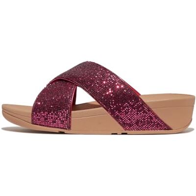 Fitflop LULU Glitterball Sandales croisées pour femme Framboise sauvage métallisée, pointure 38 - Publicité Fitflop LULU Glitterball Sandales croisées pour femme Framboise sauvage métallisée, pointure 38 - Publicité