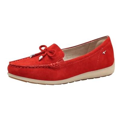 Tamaris Comfort mocassins femme cuir avec nœud, Red Suede, 42 EU - Publicité Tamaris Comfort mocassins femme cuir avec nœud, Red Suede, 42 EU - Publicité