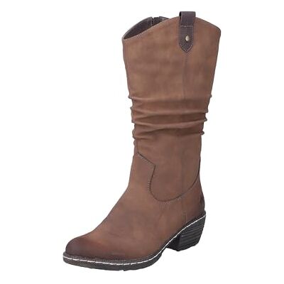 Rieker Femme 93775 Botte mi-Mollet, Marron, 41 EU - Publicité Rieker Femme 93775 Botte mi-Mollet, Marron, 41 EU - Publicité