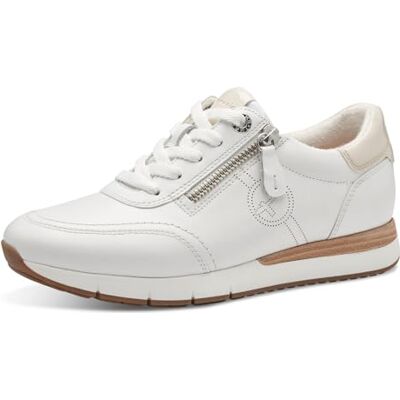 Tamaris Comfort Baskets Femme Plates à Lacets avec Fermeture éclair, White Nappa, 40 EU - Publicité Tamaris Comfort Baskets Femme Plates à Lacets avec Fermeture éclair, White Nappa, 40 EU - Publicité