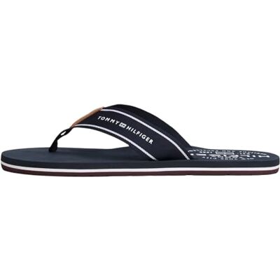 Tommy Hilfiger Tongs Homme Beach Sandal Bride Large, Bleu (Desert Sky), 41 - Publicité Tommy Hilfiger Tongs Homme Beach Sandal Bride Large, Bleu (Desert Sky), 41 - Publicité