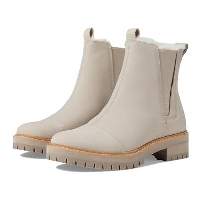 TOMS Bottes Dakota imperméables en cuir gris galet/fausse fourrure pour femme, Cuir synthétique gris galet résistant à l'eau, 42 EU - Publicité TOMS Bottes Dakota imperméables en cuir gris galet/fausse fourrure pour femme, Cuir synthétique gris galet résistant à l'eau, 42 EU - Publicité