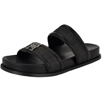 Tommy Hilfiger Sandales Jiana pour femme, noir, 37 EU - Publicité Tommy Hilfiger Sandales Jiana pour femme, noir, 37 EU - Publicité