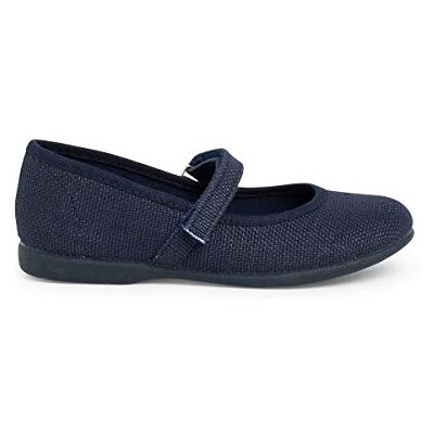 Pisamonas Merceditas niña de Lino Cinta adhesiva fino Talla 30 en Color Azul Marino - Publicité Pisamonas Merceditas niña de Lino Cinta adhesiva fino Talla 30 en Color Azul Marino - Publicité