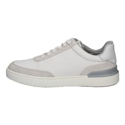 Clarks Men's Courtlite Tor Sneaker, Blanc/Toile, 43 EU - Publicité Clarks Men's Courtlite Tor Sneaker, Blanc/Toile, 43 EU - Publicité