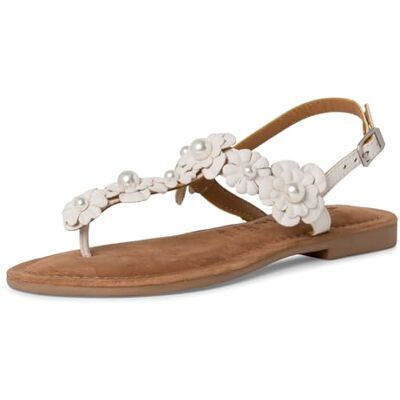 Tamaris Sandale tong femme cuir blanc 38 EU - Publicité Tamaris Sandale tong femme cuir blanc 38 EU - Publicité