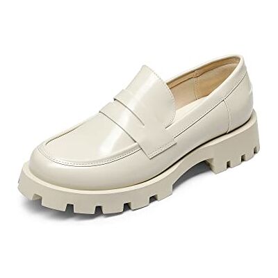 DREAM PAIRS Mocassins à semelle à crampons pour femme – Mocassins habillés et décontractés pour le travail et le travail, Beige-Pat, 39 EU - Publicité DREAM PAIRS Mocassins à semelle à crampons pour femme – Mocassins habillés et décontractés pour le travail et le travail, Beige-Pat, 39 EU - Publicité