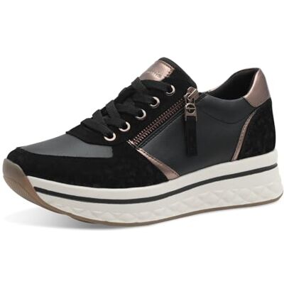 Tamaris Comfort baskets plateformes femme avec fermeture éclair sportives, Black, 41 EU - Publicité Tamaris Comfort baskets plateformes femme avec fermeture éclair sportives, Black, 41 EU - Publicité