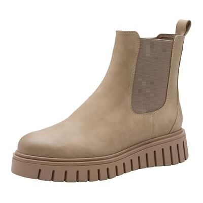 MARCO TOZZI Femme Chelsea-Stiefel Bottine, Taupe, 38 EU - Publicité MARCO TOZZI Femme Chelsea-Stiefel Bottine, Taupe, 38 EU - Publicité