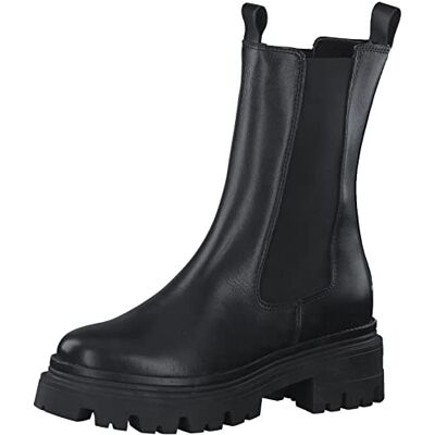 Tamaris Femme Bottines, Dame Bottines Chelsea,Semelle intérieure Amovible,Comfort Lining,Bottines,Bottes de Glisse,Plat,Black Leather,38 EU - Publicité Tamaris Femme Bottines, Dame Bottines Chelsea,Semelle intérieure Amovible,Comfort Lining,Bottines,Bottes de Glisse,Plat,Black Leather,38 EU - Publicité