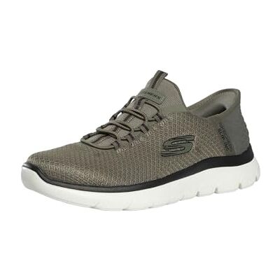 Skechers Homme Baskets Haut De Gamme Summits À Enfiler, Olive/Black, 42 EU - Publicité Skechers Homme Baskets Haut De Gamme Summits À Enfiler, Olive/Black, 42 EU - Publicité