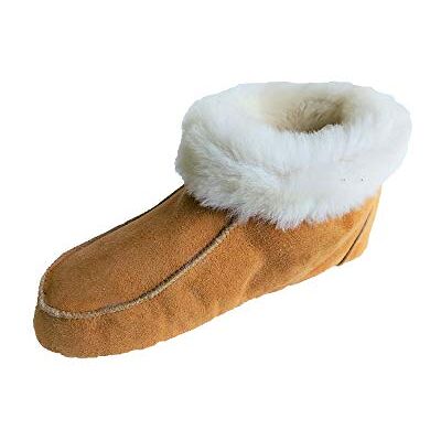 Naturasan Chaussons en laine d'agneau / mocassins avec semelle en cuir / moelleux, doublés en peau de mouton chaude HS-01 Beige Cognac blanc., 45 EU Schmal - Publicité Naturasan Chaussons en laine d'agneau / mocassins avec semelle en cuir / moelleux, doublés en peau de mouton chaude HS-01 Beige Cognac blanc., 45 EU Schmal - Publicité