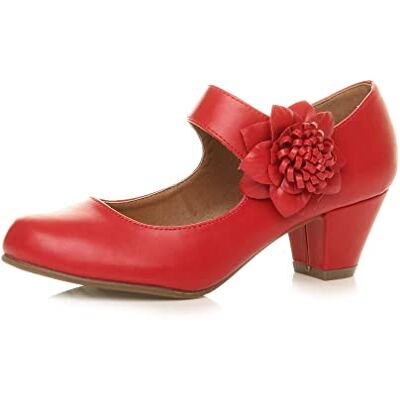 Ajvani Femmes Talon Moyen Large Babies doublé Confort Escarpin Chaussures Taille 7 40 - Publicité Ajvani Femmes Talon Moyen Large Babies doublé Confort Escarpin Chaussures Taille 7 40 - Publicité