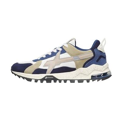 w6yz Sneakers en Tissu Technique et en Daim, Marine-Gris 43 - Publicité w6yz Sneakers en Tissu Technique et en Daim, Marine-Gris 43 - Publicité