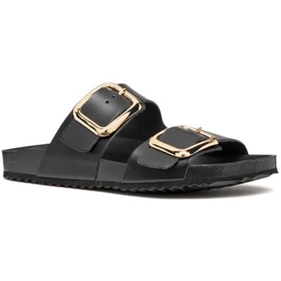 Geox D BRIONIA R B Sandales plates pour femme Noir Taille 36 EU - Publicité Geox D BRIONIA R B Sandales plates pour femme Noir Taille 36 EU - Publicité