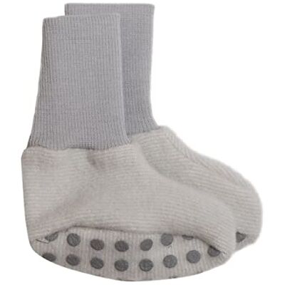 Cosilana Chaussons en polaire pour bébé Coton biologique Gris 50/56 - Publicité Cosilana Chaussons en polaire pour bébé Coton biologique Gris 50/56 - Publicité