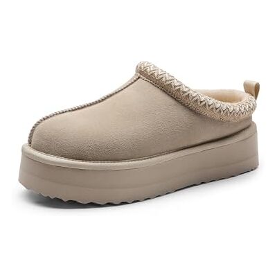 DREAM PAIRS Chaussons Femme à Enfiler avec Doublure Chaude en Fausse Fourrure, Pantoufles à Semelle Épaisse Confortables pour Intérieur et Extérieur,Size 41.5,Sable,SDSL2413W - Publicité DREAM PAIRS Chaussons Femme à Enfiler avec Doublure Chaude en Fausse Fourrure, Pantoufles à Semelle Épaisse Confortables pour Intérieur et Extérieur,Size 41.5,Sable,SDSL2413W - Publicité