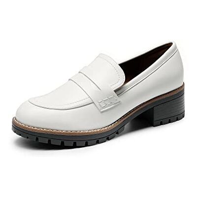 DREAM PAIRS Mocassin Femme Chaussures Plates Confortable avec Talon Mi-Haut Porter à Enfiler Mocassins Loafer,Size 38.5,Blanc-PU,SDLS2319W - Publicité DREAM PAIRS Mocassin Femme Chaussures Plates Confortable avec Talon Mi-Haut Porter à Enfiler Mocassins Loafer,Size 38.5,Blanc-PU,SDLS2319W - Publicité