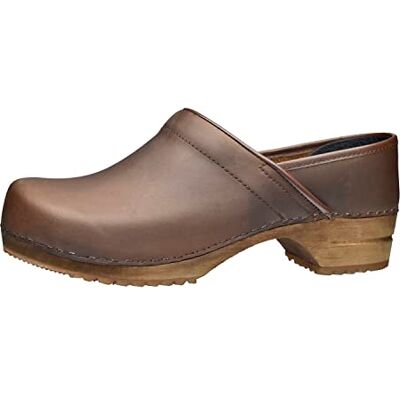 Sanita Jamie Sabots fermés Produit Original Fabriqué à la Main pour Homme Sabots en Cuir avec Semelle en Bois Marron 45 EU - Publicité Sanita Jamie Sabots fermés Produit Original Fabriqué à la Main pour Homme Sabots en Cuir avec Semelle en Bois Marron 45 EU - Publicité