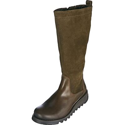 Fly London Femme Seme828fly Botte Haute Jusqu'au Genou, Olive Sludge, 41 EU - Publicité Fly London Femme Seme828fly Botte Haute Jusqu'au Genou, Olive Sludge, 41 EU - Publicité