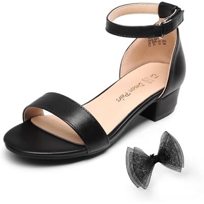 DREAM PAIRS Kids Sandales Filles avec Talon Bloc Stable Sandale Scintillante avec Nœuds Interchangeables Confortable pour Enfants,Size 30,Noir,SDSD2320K - Publicité DREAM PAIRS Kids Sandales Filles avec Talon Bloc Stable Sandale Scintillante avec Nœuds Interchangeables Confortable pour Enfants,Size 30,Noir,SDSD2320K - Publicité