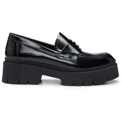 HUGO Femme Kris_Loafer_BROF Mocassins_Flats, Black, 41 EU - Publicité HUGO Femme Kris_Loafer_BROF Mocassins_Flats, Black, 41 EU - Publicité
