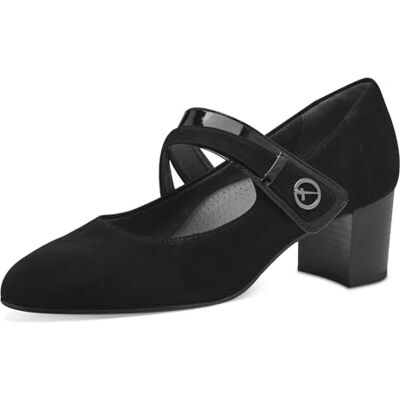 Tamaris Comfort Escarpins Mary Jane Femme Cuir à Bride, Black, 37 EU - Publicité Tamaris Comfort Escarpins Mary Jane Femme Cuir à Bride, Black, 37 EU - Publicité