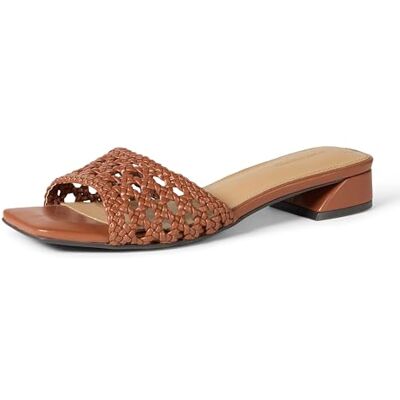 Amazon Essentials Mini Heel Mule Sandals Femme, Tissage de Canne Brun Clair, 38.5 EU - Publicité Amazon Essentials Mini Heel Mule Sandals Femme, Tissage de Canne Brun Clair, 38.5 EU - Publicité