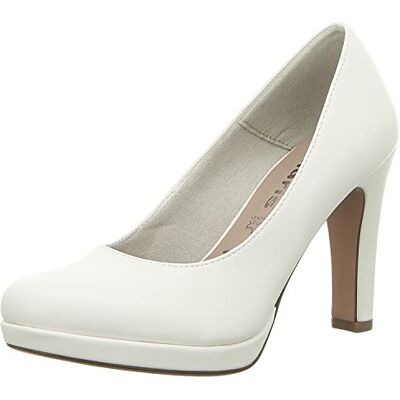 Tamaris Femme Escarpins, Blanc (White Matt 140), 40 EU - Publicité Tamaris Femme Escarpins, Blanc (White Matt 140), 40 EU - Publicité