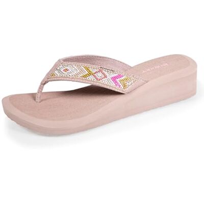 Isotoner Tongs femme à talon de 4 cm, confortables et légères, 41, taupe - Publicité Isotoner Tongs femme à talon de 4 cm, confortables et légères, 41, taupe - Publicité
