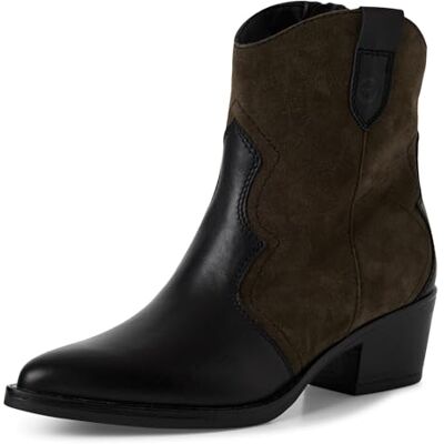 Tamaris Bottines à talon pour femme , Black Leather Olive, 40 EU - Publicité Tamaris Bottines à talon pour femme , Black Leather Olive, 40 EU - Publicité
