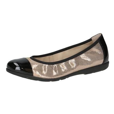 Caprice Ballerines Femme en Cuir Verni, Multicolore (Taupe Rep Comb), 40 EU - Publicité Caprice Ballerines Femme en Cuir Verni, Multicolore (Taupe Rep Comb), 40 EU - Publicité