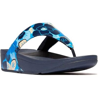 Fitflop Sandales Lulu Flowerz en cuir pour femme, bleu marine, 38 EU - Publicité Fitflop Sandales Lulu Flowerz en cuir pour femme, bleu marine, 38 EU - Publicité
