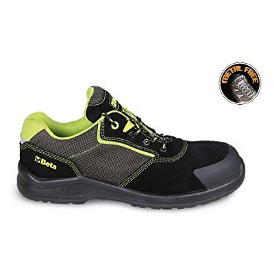 Beta 7223PEK 41 Chaussure basse en croûte de velours avec inserts en maille à ventilation élevée et couvre-embout anti-abrasion - Publicité Beta 7223PEK 41 Chaussure basse en croûte de velours avec inserts en maille à ventilation élevée et couvre-embout anti-abrasion - Publicité