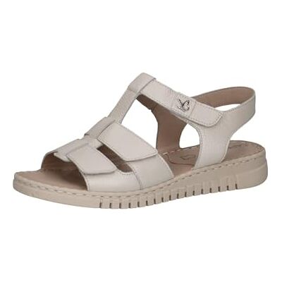 CAPRICE Sandales Plates Femme en Cuir avec Fermeture à Scratch, Beige (Pearl Nappa), 36 EU - Publicité CAPRICE Sandales Plates Femme en Cuir avec Fermeture à Scratch, Beige (Pearl Nappa), 36 EU - Publicité
