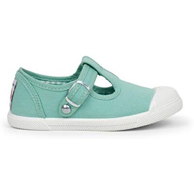 Pisamonas Tennis en Toile pour Garçon – Style Salomé Size 26 Color Menthe - Publicité Pisamonas Tennis en Toile pour Garçon – Style Salomé Size 26 Color Menthe - Publicité