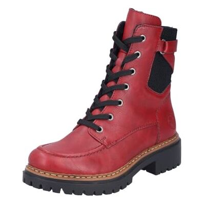 Rieker Bottes à lacets pour femme, rouge, 38 EU - Publicité Rieker Bottes à lacets pour femme, rouge, 38 EU - Publicité