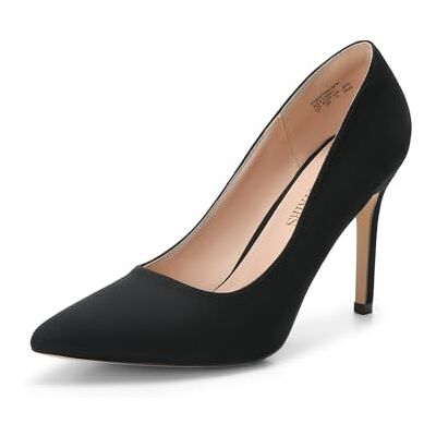 Dream Pairs Escarpins à Bout fermé à Talons Hauts pour Femme Bout Pointu, Noir/Daim., 37 EU - Publicité Dream Pairs Escarpins à Bout fermé à Talons Hauts pour Femme Bout Pointu, Noir/Daim., 37 EU - Publicité