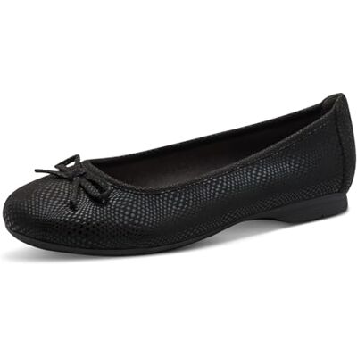 Jana Ballerines Femme avec nœud Vegan, Black Structur, 38 EU - Publicité Jana Ballerines Femme avec nœud Vegan, Black Structur, 38 EU - Publicité