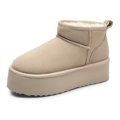 DREAM PAIRS Bottes de Neige pour Femmes Classiques Botte de Hiver Confortable et Chaud Mini-Bottes à Plateforme FuzzyClassic,Size 38.5,Sable,SDSB2427W - Publicité DREAM PAIRS Bottes de Neige pour Femmes Classiques Botte de Hiver Confortable et Chaud Mini-Bottes à Plateforme FuzzyClassic,Size 38.5,Sable,SDSB2427W - Publicité