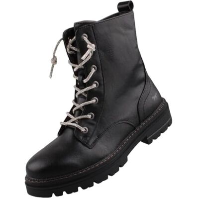 Mustang Bottines à lacets pour femme Noir Taille 40 EU, Noir, 40 EU - Publicité Mustang Bottines à lacets pour femme Noir Taille 40 EU, Noir, 40 EU - Publicité