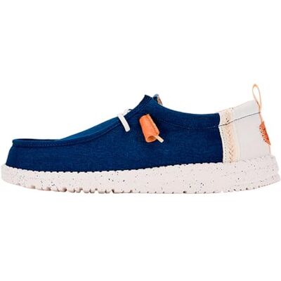 HEYDUDE Hey Dude Wally Craft Linen 43086.4UA Mocassino in Tessuto di Lino Blu 44 - Publicité HEYDUDE Hey Dude Wally Craft Linen 43086.4UA Mocassino in Tessuto di Lino Blu 44 - Publicité