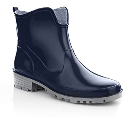 Lemigo Bottes en Caoutchouc Cheville Pour Femmes Bottes de Pluie Courtes Elke (Bleu foncé, Système Taille Chaussures EU, Adulte, Numérique, Moyen, 40) - Publicité Lemigo Bottes en Caoutchouc Cheville Pour Femmes Bottes de Pluie Courtes Elke (Bleu foncé, Système Taille Chaussures EU, Adulte, Numérique, Moyen, 40) - Publicité